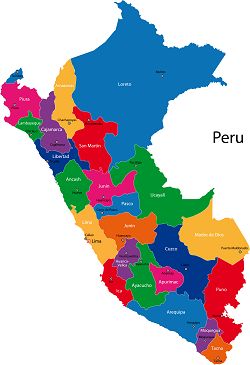 politische Karte Perus